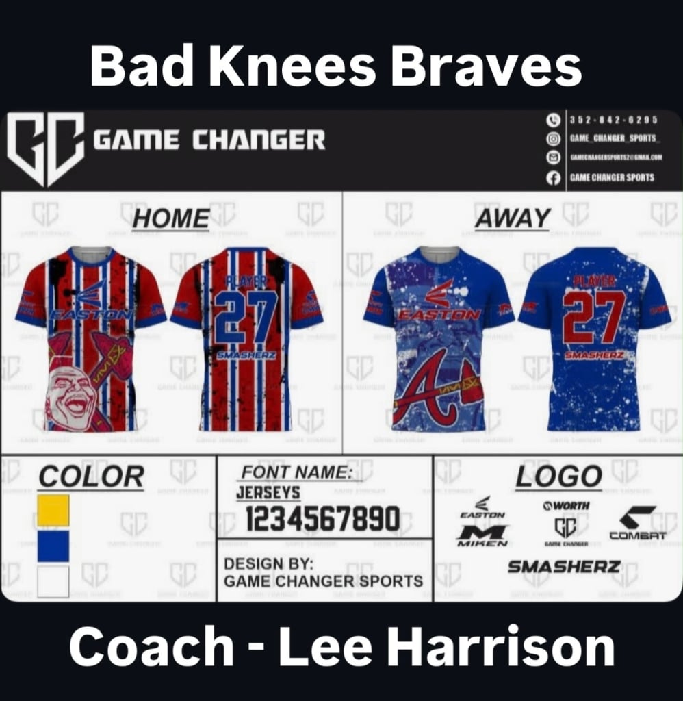 Bad Knees Braves Official Away Jersey