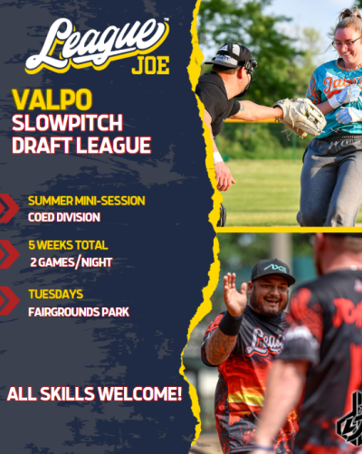Valpo Slowpitch Draft League Logo