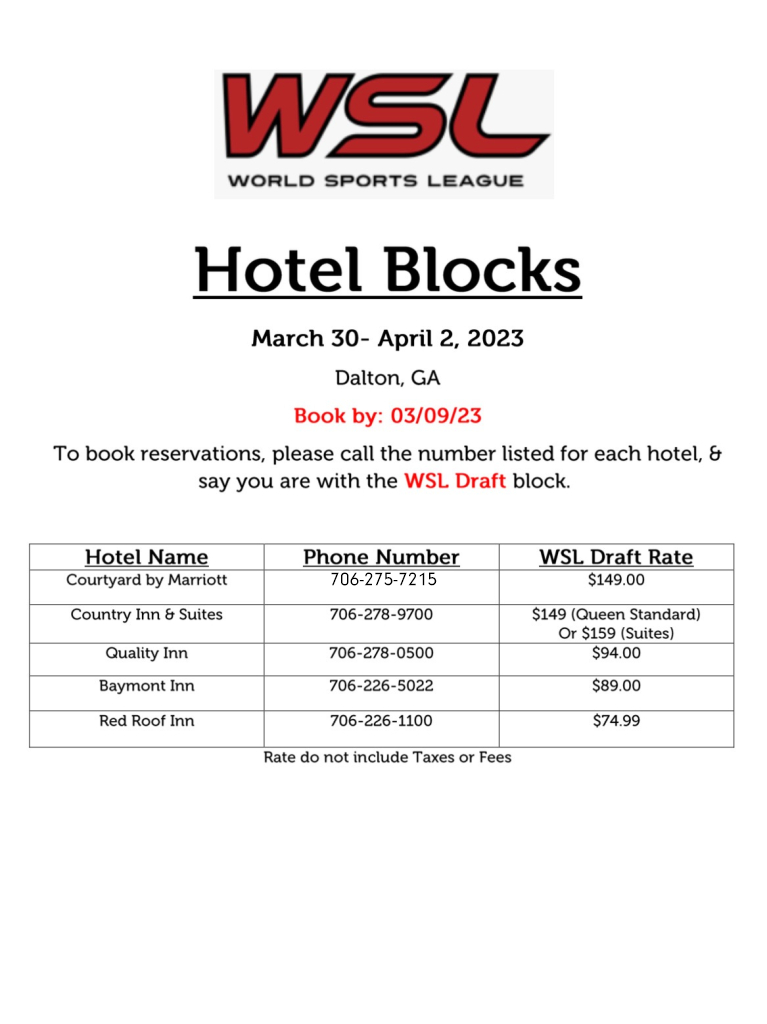 Hotel Block Info